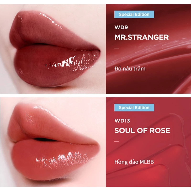 [NEW DEW] Son Tint Bóng Hàn Quốc Bền Màu, Lâu Trôi Cho Đôi Môi Căng Mọng, Ẩm Mịn Merzy The Watery Dew Tint 4g - 3