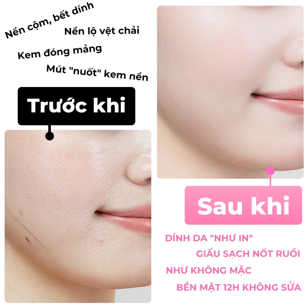 Bộ cọ trang điểm BLJ 1+1 Cọ Tán Kem Nền & mút tán kem nền Nền Nhanh Chóng | Căng Mướt Mịn | Bền Lâu - 4