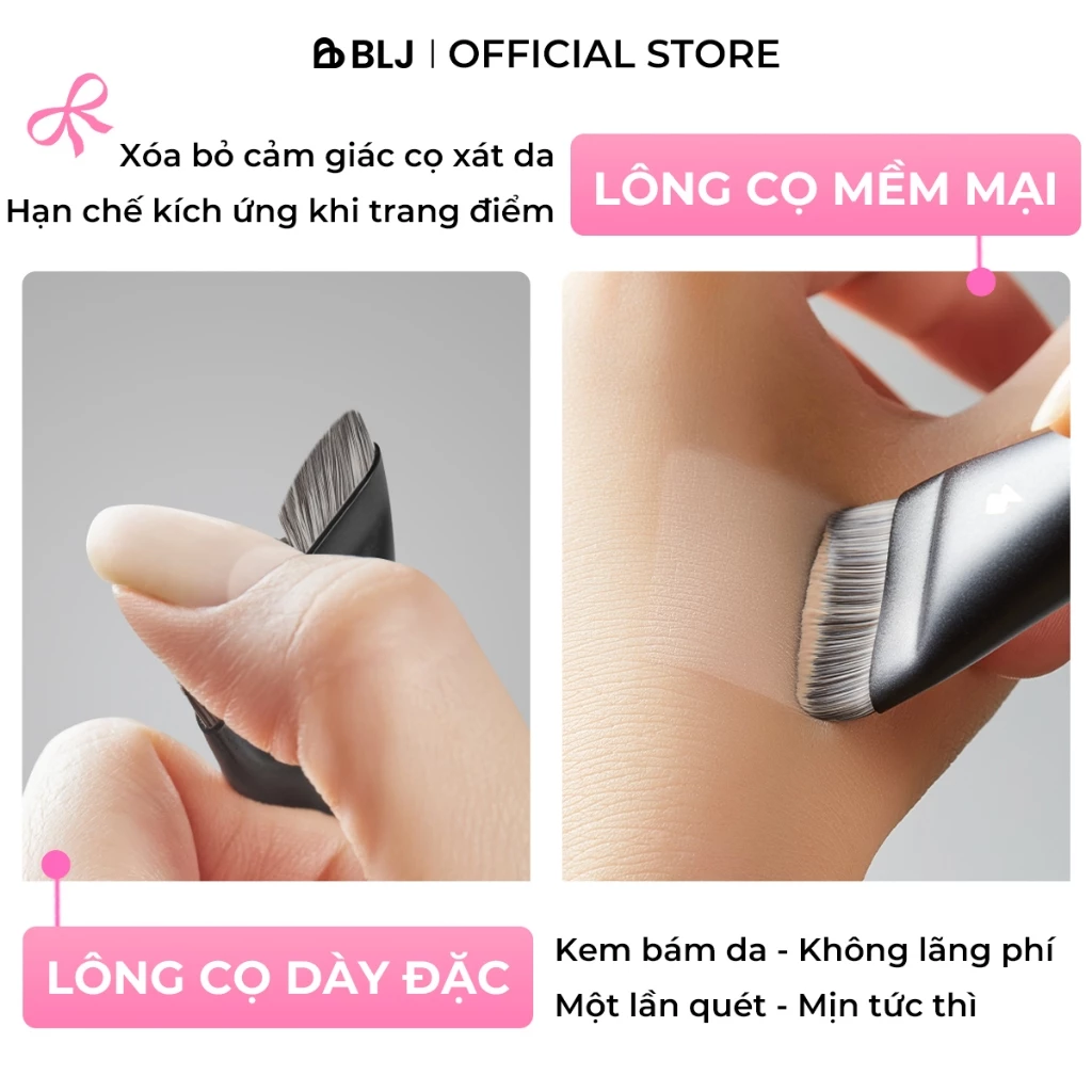 Bộ cọ trang điểm BLJ 1+1 Cọ Tán Kem Nền & mút tán kem nền Nền Nhanh Chóng | Căng Mướt Mịn | Bền Lâu - 6