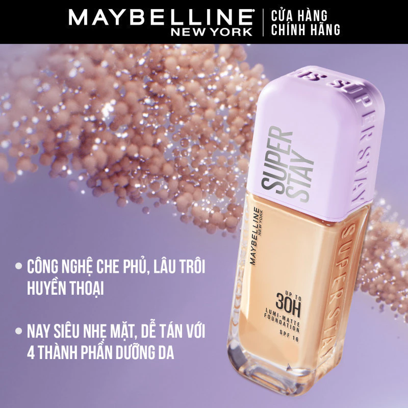 Kem nền bắt sáng Superstay Lumi Matte 30H che phủ siêu nhẹ mặt Maybelline New York 35ml [MỚI] - 2