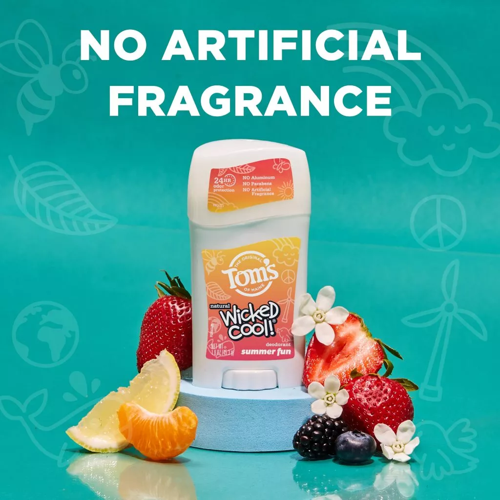 Lăn khử mùi cho trẻ em Tom's of Maine Aluminum-Free Wicked Cool! Natural Deodorant for Kids - 2