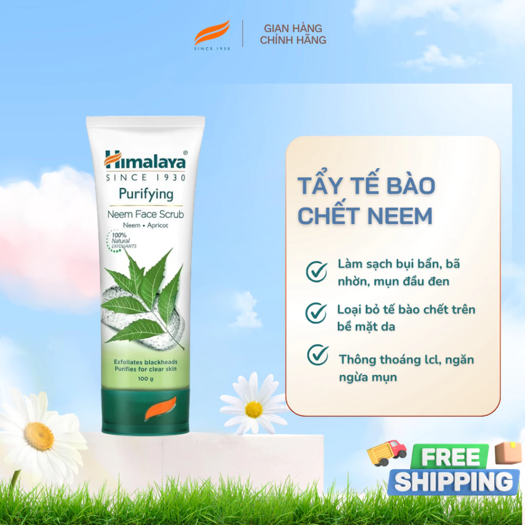 Tẩy tế bào chết chiết xuất lá neem và nghệ ngừa mụm, sáng mịn da Himalaya Purifying Neem Scrub 100ml - 2