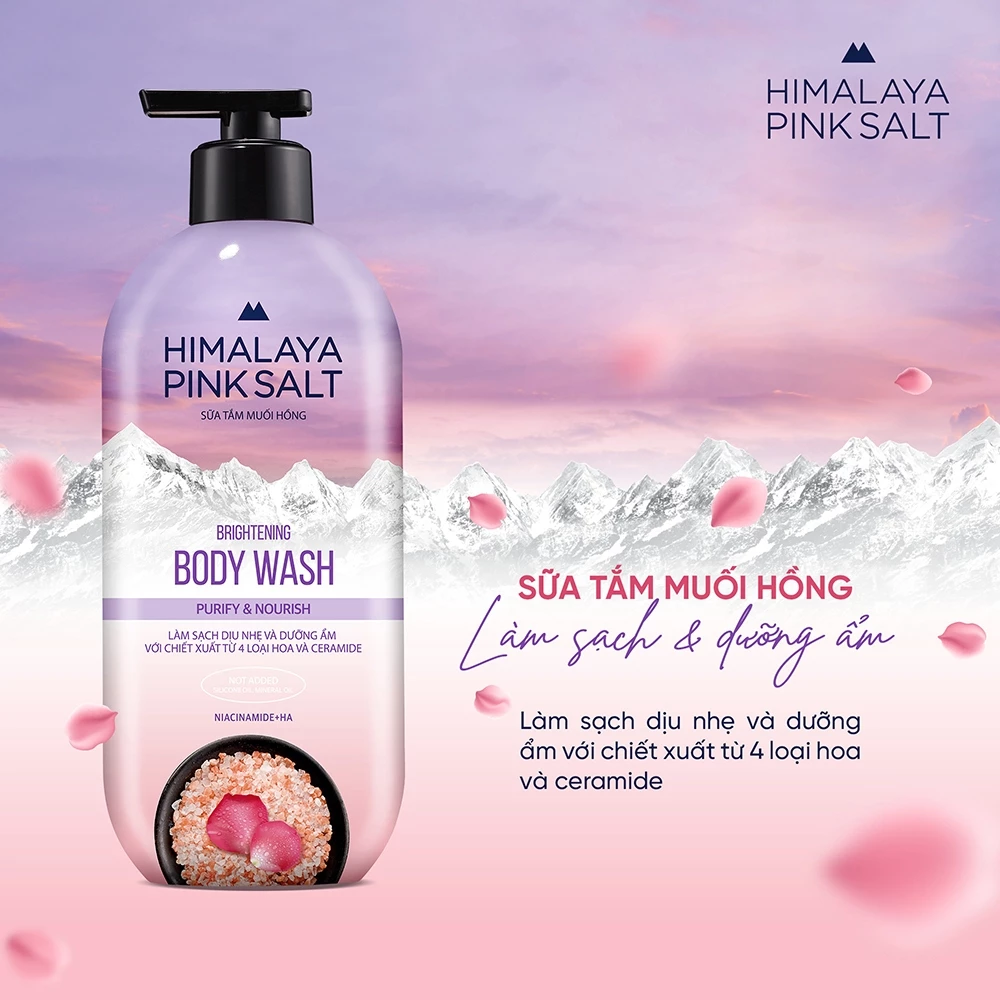 Sữa Tắm Muối Hồng Himalaya Làm Sạch và Dưỡng Ẩm Purify and Nourish 500g - 2