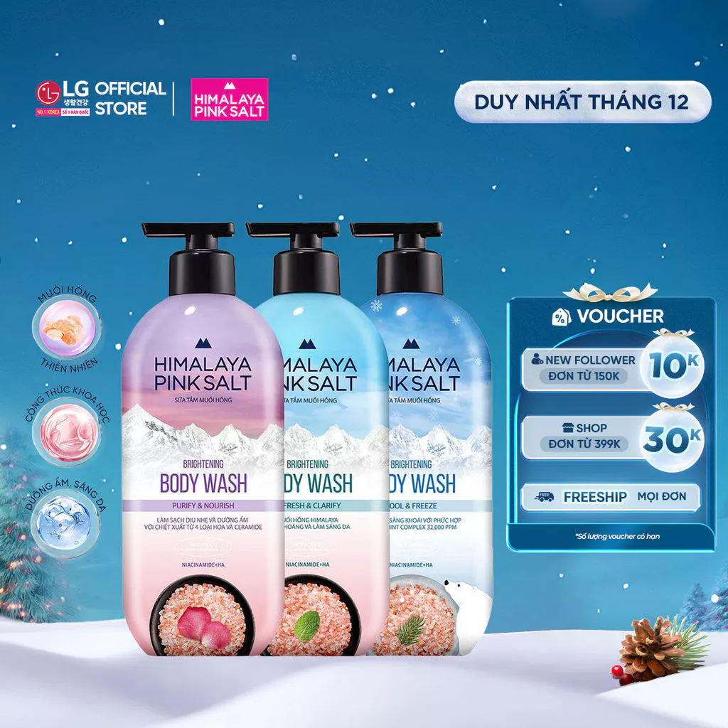 [LG Daily Beauty Official] Sữa tắm muối hồng Himalaya Pink Salt 500g