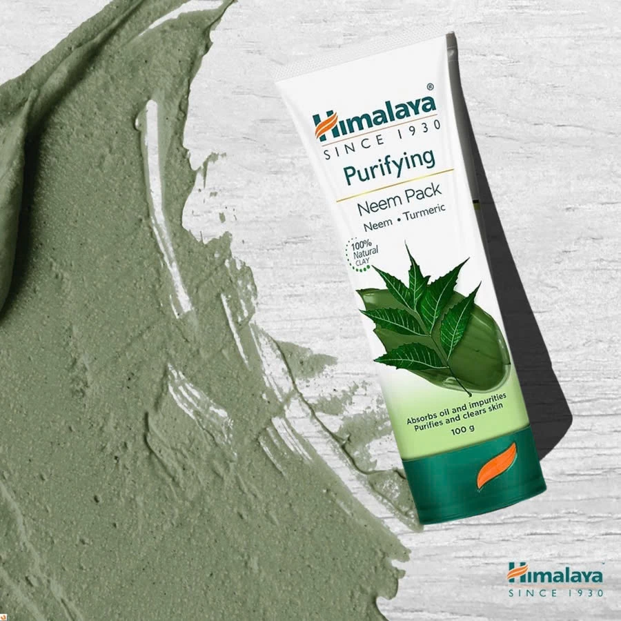 Mặt nạ đất sét lá neem loại bỏ mụn, bã nhờn và mờ thâm Himalaya Neem Face Pack 50ml - 2