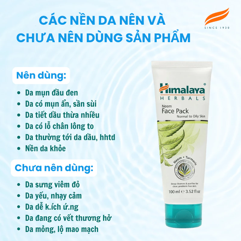 Mặt nạ đất sét lá neem loại bỏ mụn, bã nhờn và mờ thâm Himalaya Neem Face Pack 50ml - 3