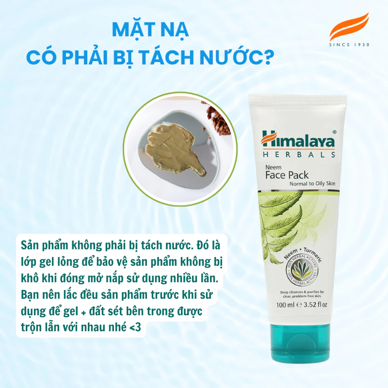 Mặt nạ đất sét lá neem loại bỏ mụn, bã nhờn và mờ thâm Himalaya Neem Face Pack 50ml - 4