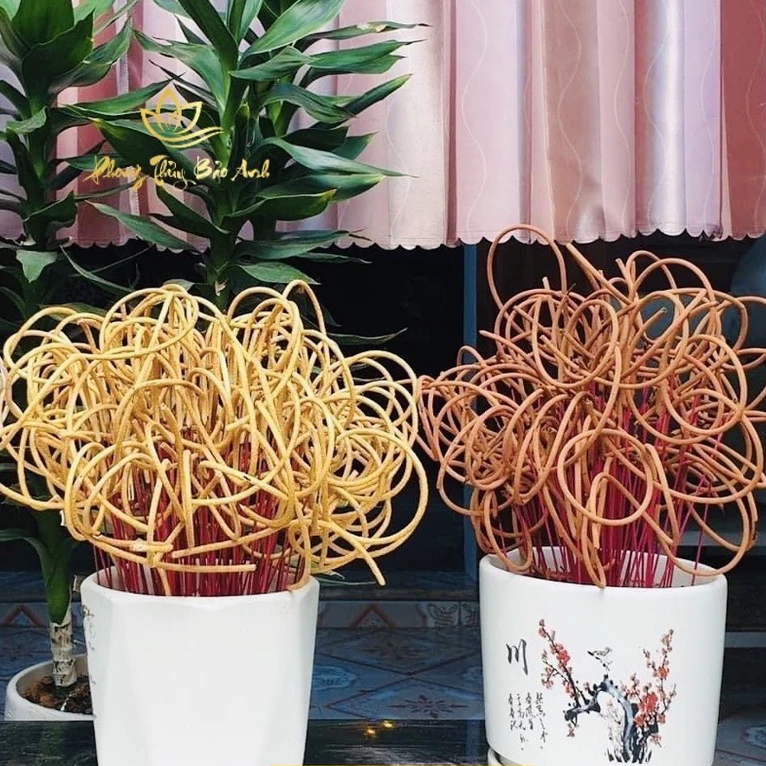 Hương Nhang Thảo Mộc 100 Cây Thơm Cao Cấp 29cm 39cm - Nhang Tài Lộc - Hương Sạch Tàn Cong Giữ Tàn Vàng Óng Chiêu Tài Lộc - 5