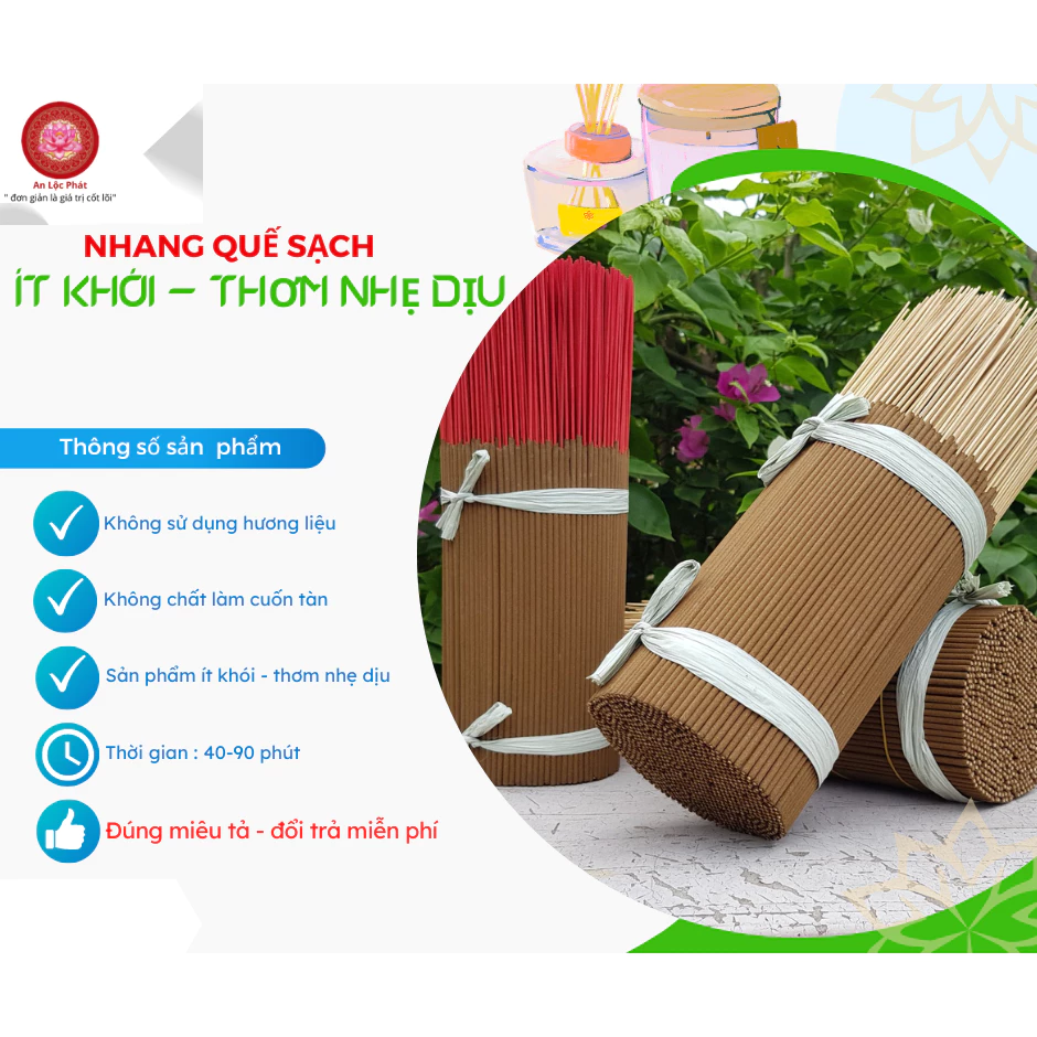 [1KG] NHANG QUẾ - THƠM NHẸ DỊU, ÍT KHÓI - AN LỘC PHÁT
