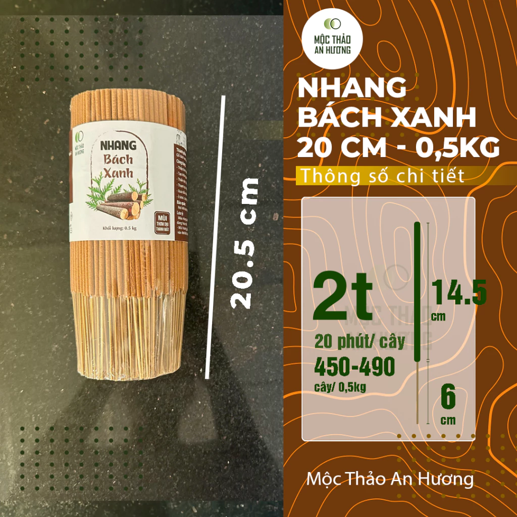 Nhang Bách Xanh, thơm dễ chịu, không mùi khét | Thích hợp phòng máy lạnh - 5