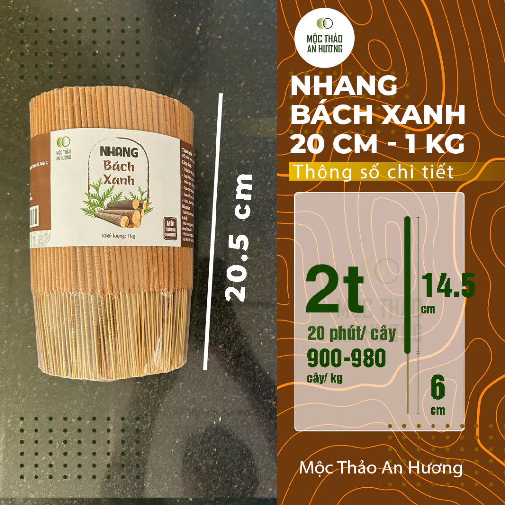 Nhang Bách Xanh, thơm dễ chịu, không mùi khét | Thích hợp phòng máy lạnh - 6