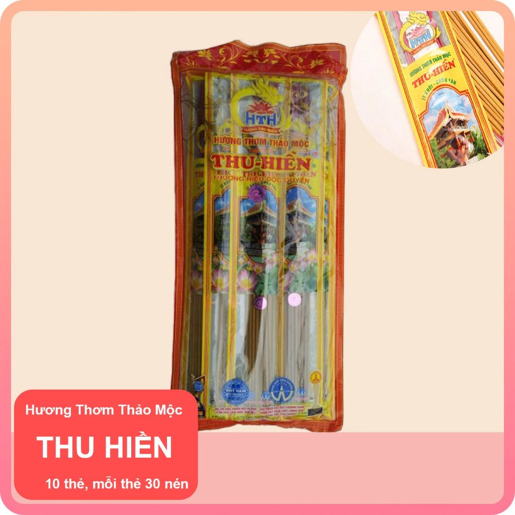 Nhang trầm hương , Nhang sạch thảo mộc Thu Hiền hương cuốn tàn, đậu tàn trắng.