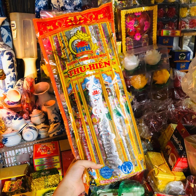 Nhang trầm hương , Nhang sạch thảo mộc Thu Hiền hương cuốn tàn, đậu tàn trắng. - 2