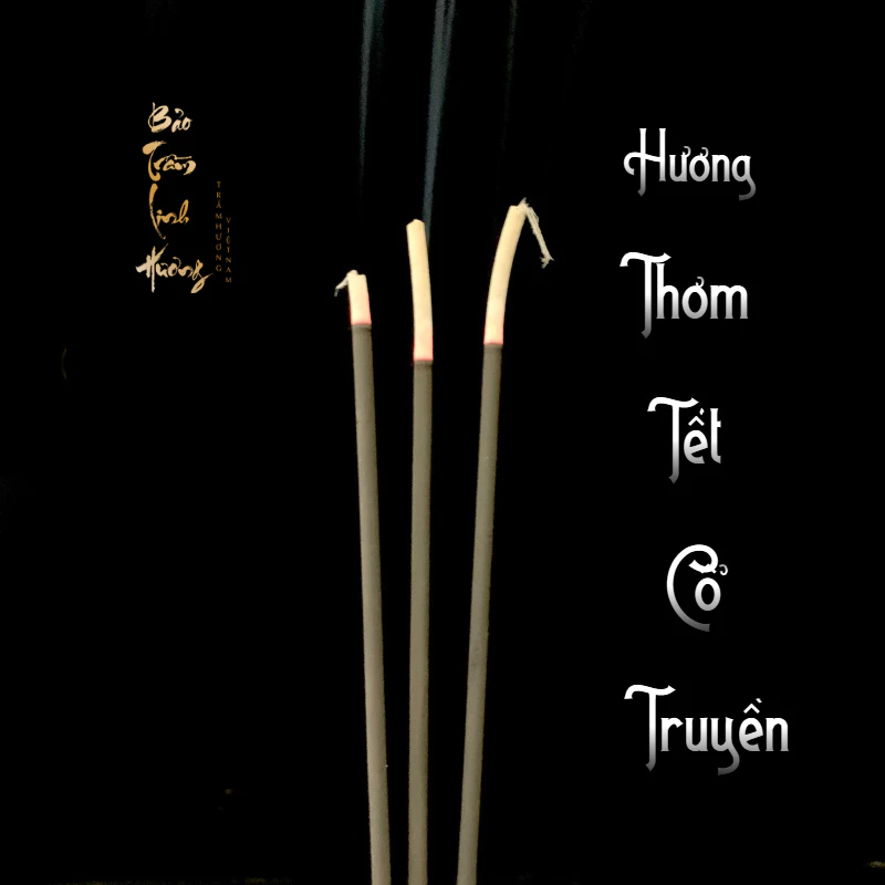 Hương Đen Mùi Tết Cổ Truyền - BẢO TRẦM LINH HƯƠNG Nhang Cao Cấp Chiết Suất Từ Cây Trám Thơm Tự Nhiên - Đồ Thờ Cúng - 2