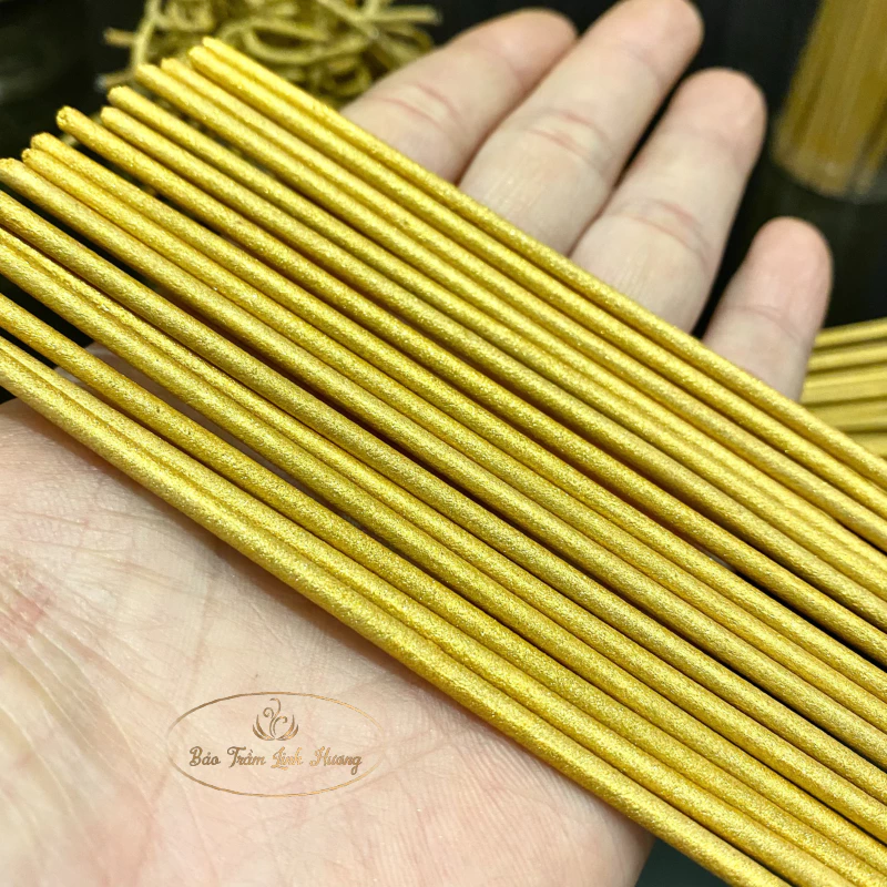 Hương Vàng Tài Lộc Thần Tài [Chính Hãng] - Nhang Vàng Cuộn Ít Không Khói Thắp Gia Tiên Cuốn Tàn Đồ Thờ Cúng - 3