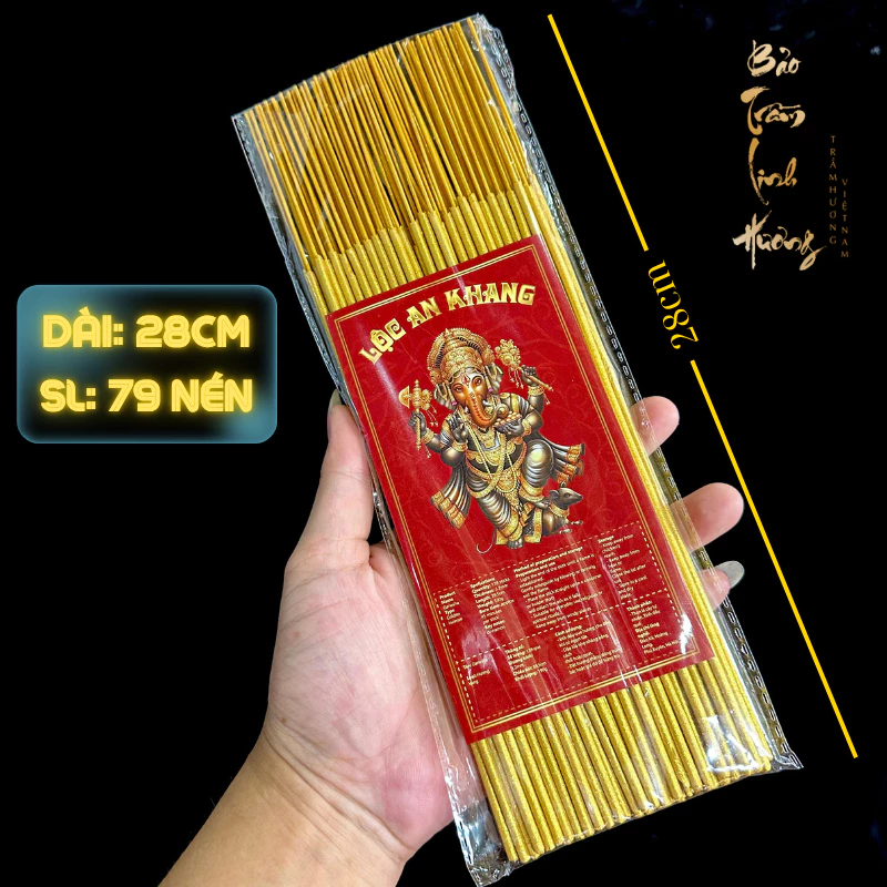 Hương Vàng Tài Lộc Thần Tài [Chính Hãng] - Nhang Vàng Cuộn Ít Không Khói Thắp Gia Tiên Cuốn Tàn Đồ Thờ Cúng - 4