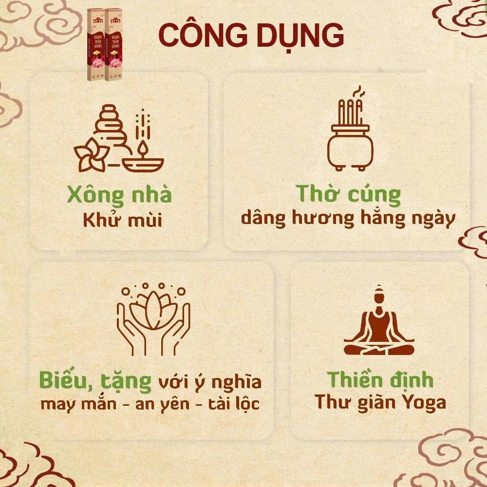 Nhang Trầm Hương Mầm Natural - Nhang Sạch Ít Khói, Không Hóa Chất Hương Thơm Dễ Chịu Hộp 100Gr - 6