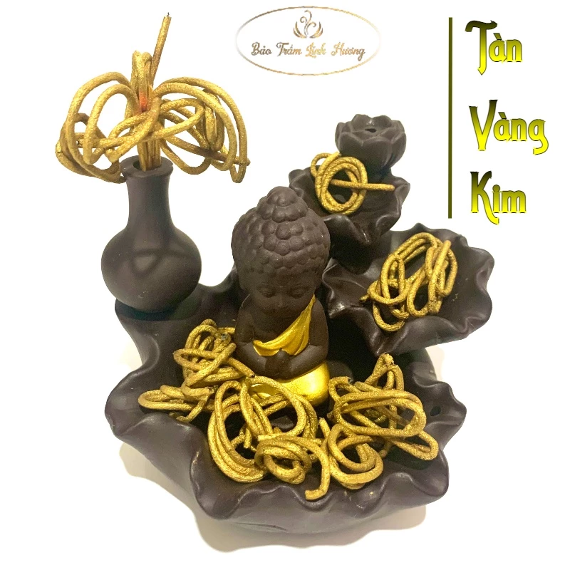 Ống Nhang Vàng Thần Tài 139 Nén - BẢO TRẦM LINH HƯƠNG Vàng Lộc Phong Thủy Cuốn Tàn Đồ Thờ Cúng - 4