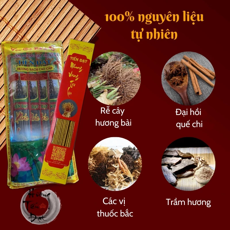 Nhang Thảo Mộc Tài Lộc Thơm Đặc Biệt Cao Cấp, Nhang Vàng tài Lộc Đậu Tàn, Nhang Sạch Cuộn Tàn Đậu Lộc Hương Tiến Đạt