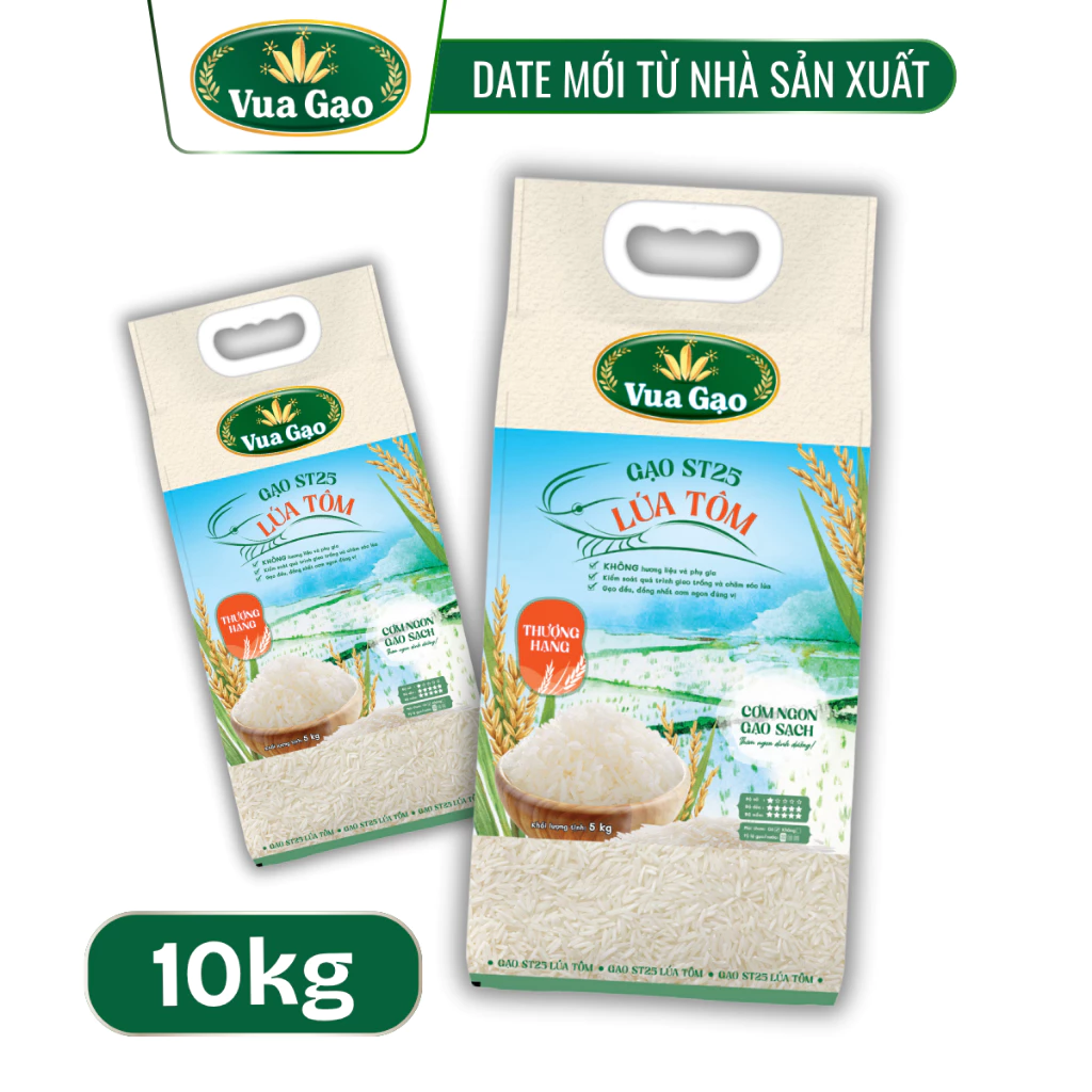 Combo 2 Túi Gạo ST25 Lúa Tôm 5kg – Thương hiệu Vua Gạo - Tổng 10kg - 2