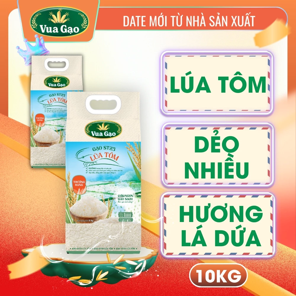 Combo 2 Túi Gạo ST25 Lúa Tôm 5kg – Thương hiệu Vua Gạo - Tổng 10kg - 6