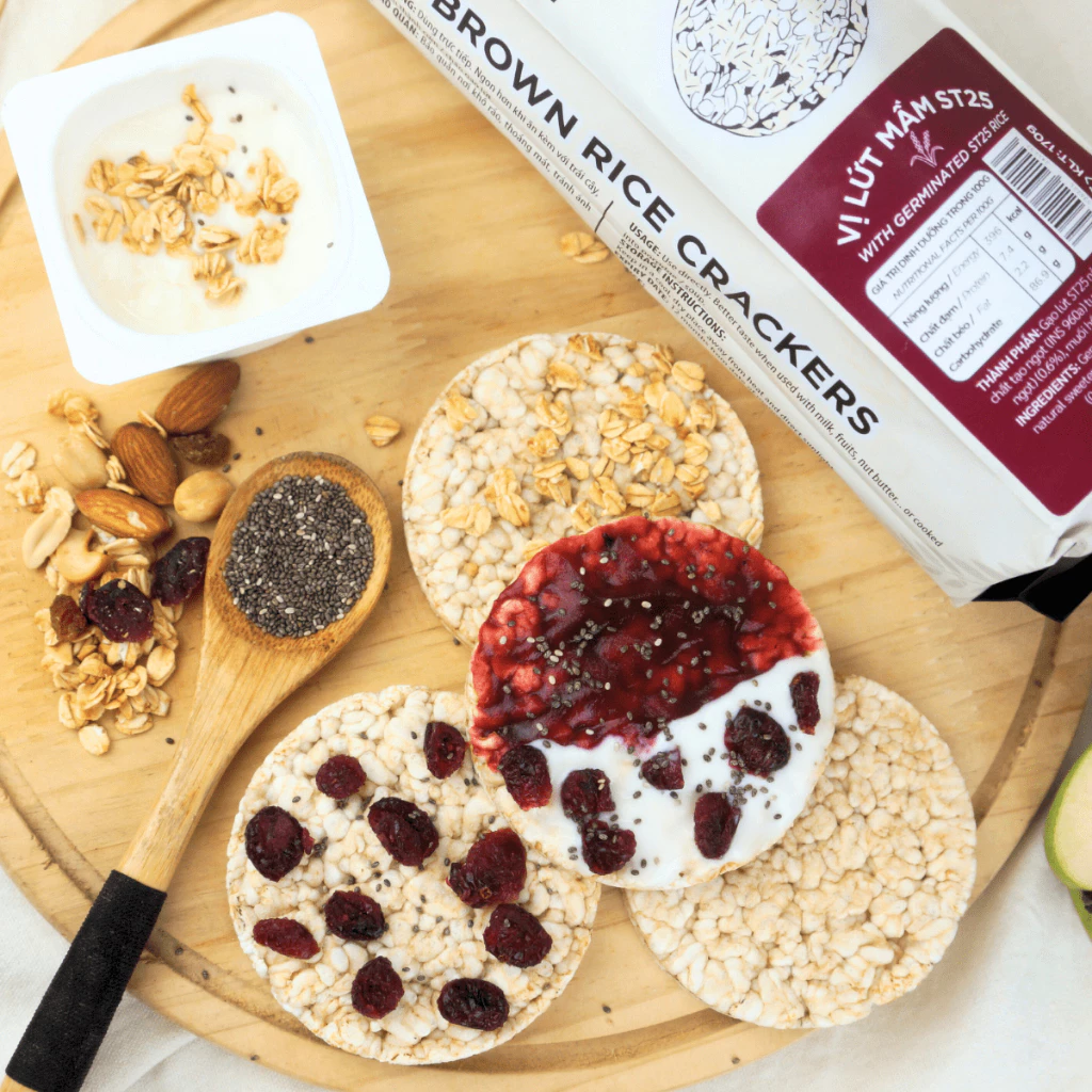 Bánh gạo lứt mầm ST25 GUfoods (bánh mầm) - Giàu chất xơ & GABA tự nhiên, Không chiên dầu, Không đường (170g/300g/510g) - 5