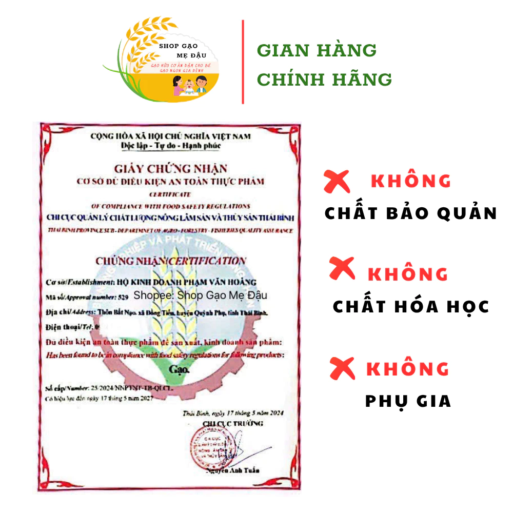 {MỚI} Gạo Tám Xoan Hải Hậu vụ mới đặc sản túi 10kg, dẻo cơm đậm vị ngon (2 lớp bao) - 5