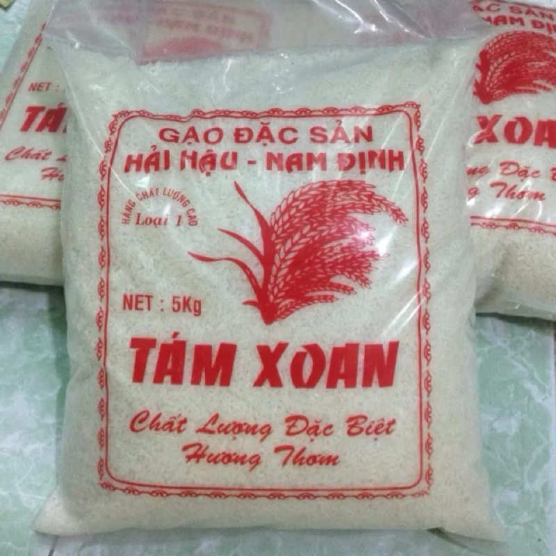 Gạo Tám Xoan Hải Hậu túi 5kg - Dẻo thơm ngọt cơm