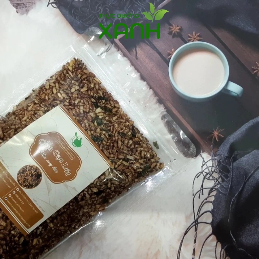 [Không Gia Vị] 250Gr Cốm Gạo Lứt Rang / Cốm Gạo Lức / Gạo Lứt Sấy Rong Biển - Thực Dưỡng Xanh - 6