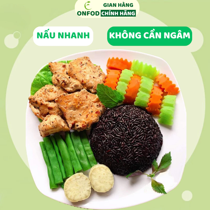 Gạo lứt đen dẻo điện biên, gạo lức huyết rồng, gạo st25, gạo nương tím tây bắc ONFOD giảm cân eat clean - 4