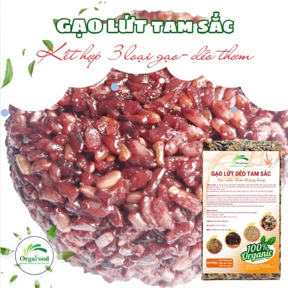 Combo 5 loại gạo lứt dẻo Điện Biên, Gạo lứt tím than (đen), gạo nâu dẻo, tam sắc, séng cù, nương tím, không cần ngâm - 4