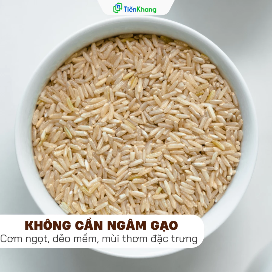 Gạo lứt ST25 hữu cơ - Túi 2kg - Gạo lứt trắng mềm dẻo xuất khẩu - Ăn lành mạnh, healthy, ăn thực dưỡng Tiến Khang - 4