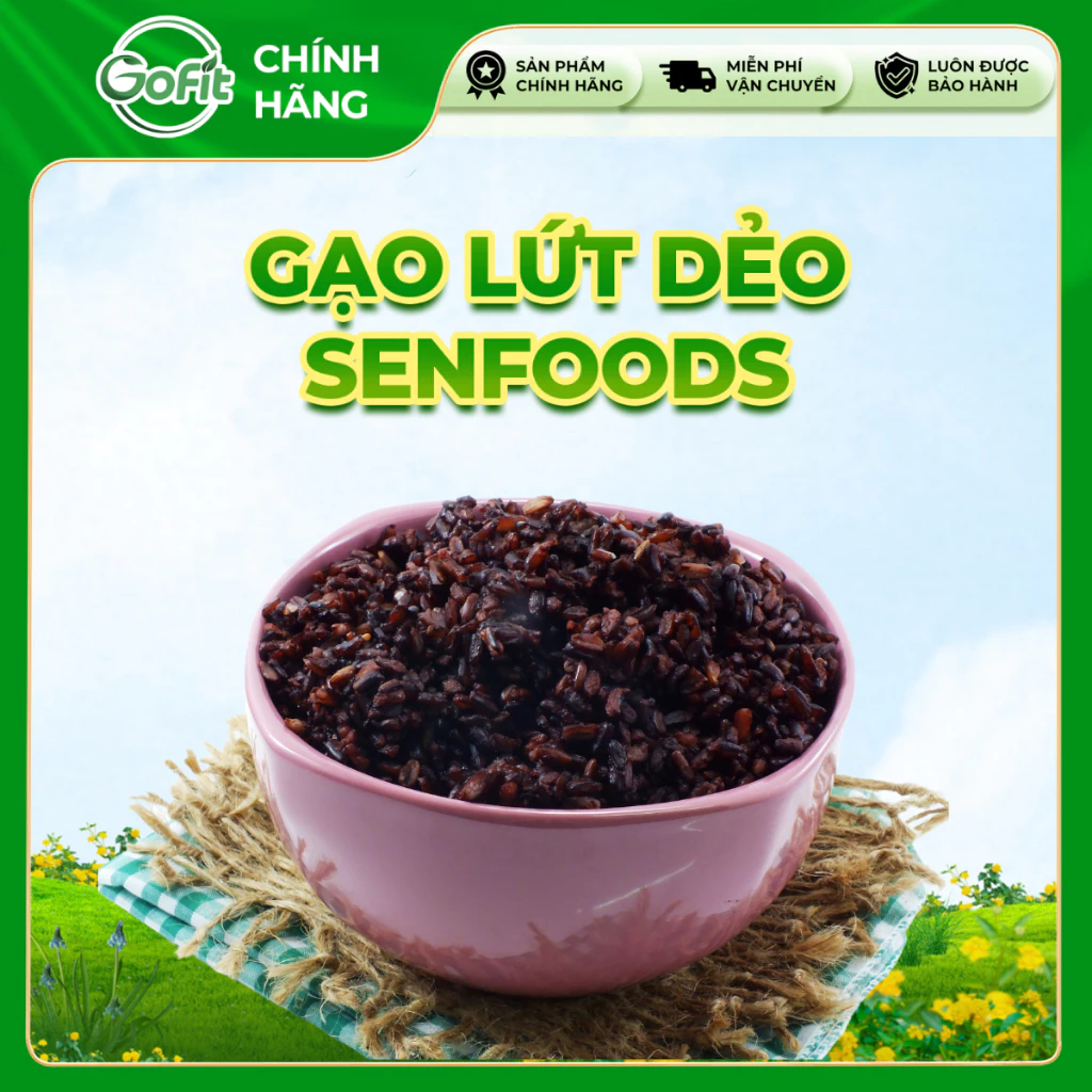 1Kg Gạo Lứt Dẻo Tím Than, Gạo Lứt Đỏ Dẻo Điện Biên SEN FOOD, Gofit Mart - 4