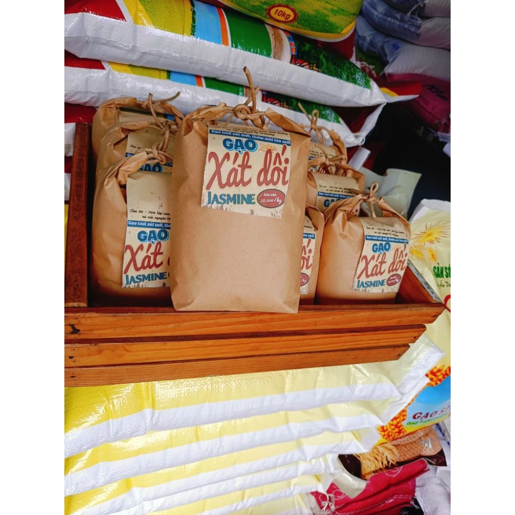 5kg gạo Jasmine xát dối - gạo tươi xát mới, giàu vitamin & các nguyên tố vi lượng - tốt cho người tiểu đường.