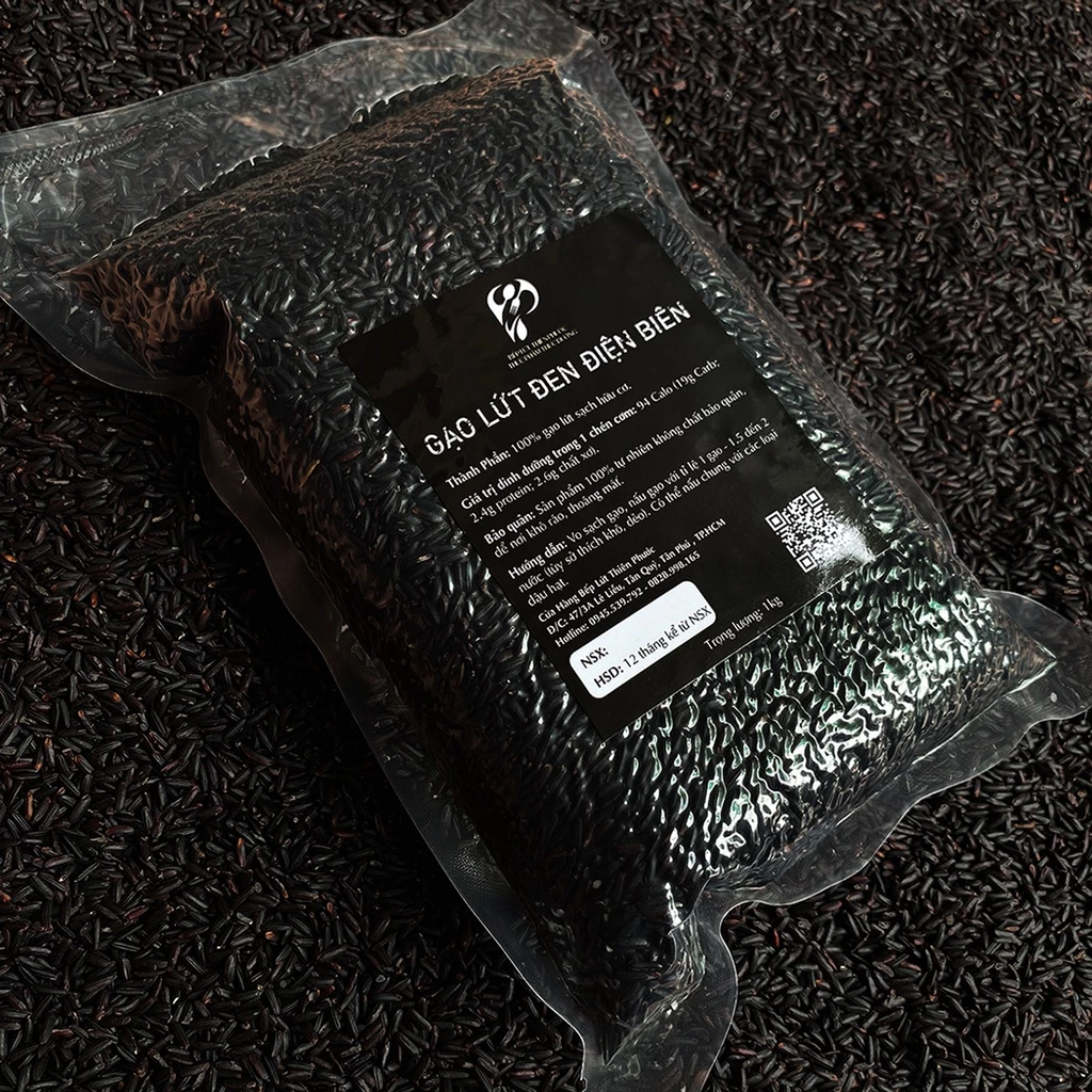 Gạo Lứt Đen Điện Biên (LOẠI NGON) 1 KG - Gạo Lứt Đen Hữu Cơ Cho Người Ăn Kiêng - Gạo Lứt Dẻo Thơm - 4