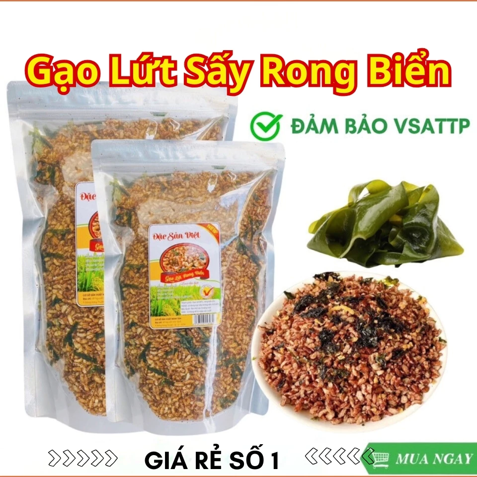 Gạo lứt giảm cân, gạo lứt huyết rồng rong biển, gạo lứt rong biển, phù hợp ăn kiềng tiểu đường 1Kg - 6