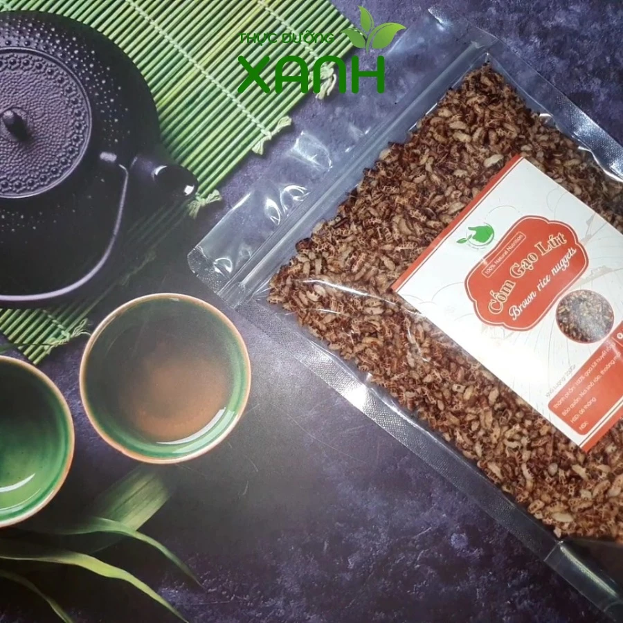 [Không Gia Vị] 250Gr Cốm Gạo Lứt Rang / Cốm Gạo Lức / Gạo Lứt Sấy Rong Biển - Thực Dưỡng Xanh