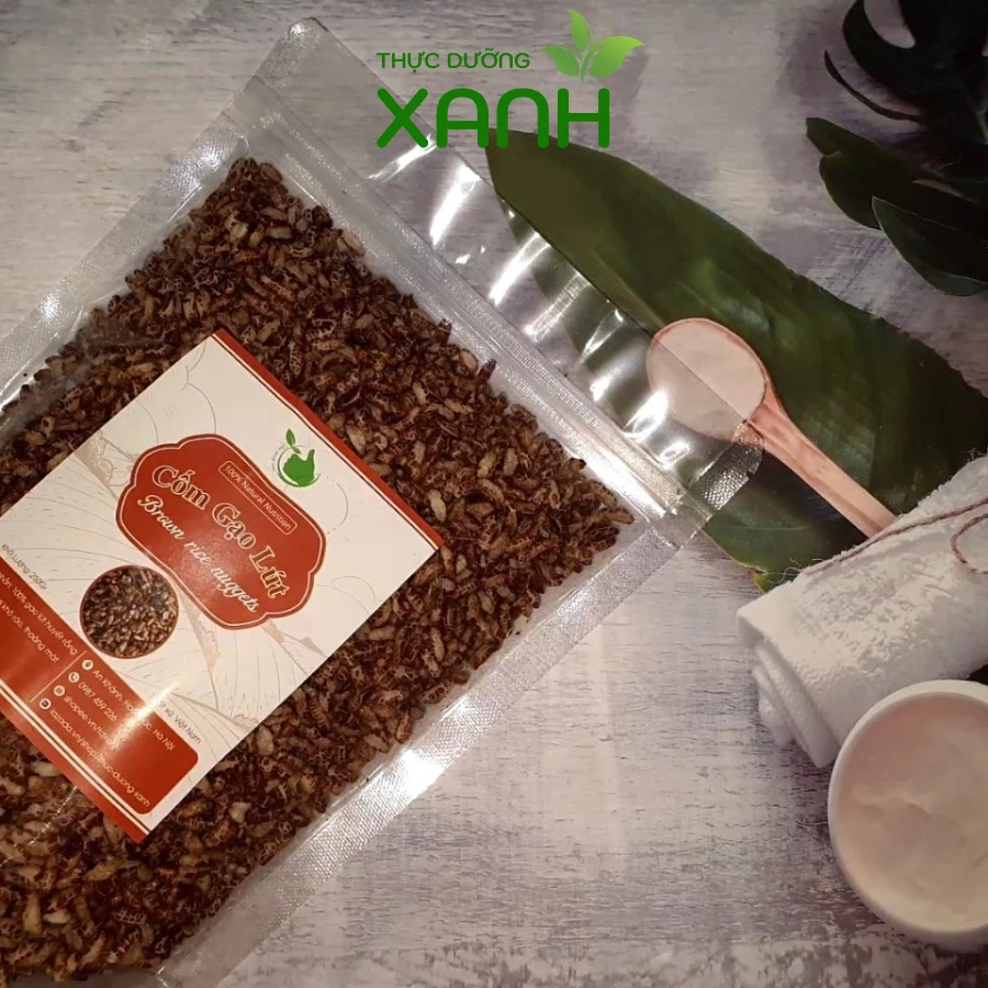 [Không Gia Vị] 250Gr Cốm Gạo Lứt Rang / Cốm Gạo Lức / Gạo Lứt Sấy Rong Biển - Thực Dưỡng Xanh - 3