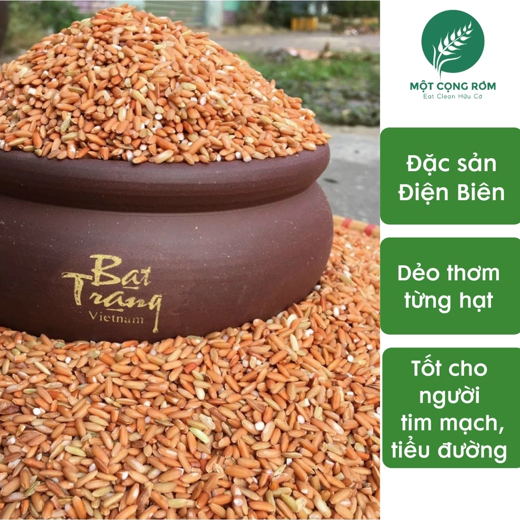 Gạo Lứt Đỏ Điện Biên Dẻo Thơm, Gạo Lứt Hữu Cơ Hỗ Trợ Ăn Kiêng, Eatclean | Một Cọng Rơm - 4