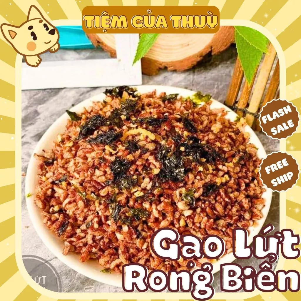 500G Gạo Lứt Rong Biển, GẠO LỨT SẤY RONG BIỂN Loại 1 Ăn liền Hỗ trợ GIảm Cân, Keto, Eatclean