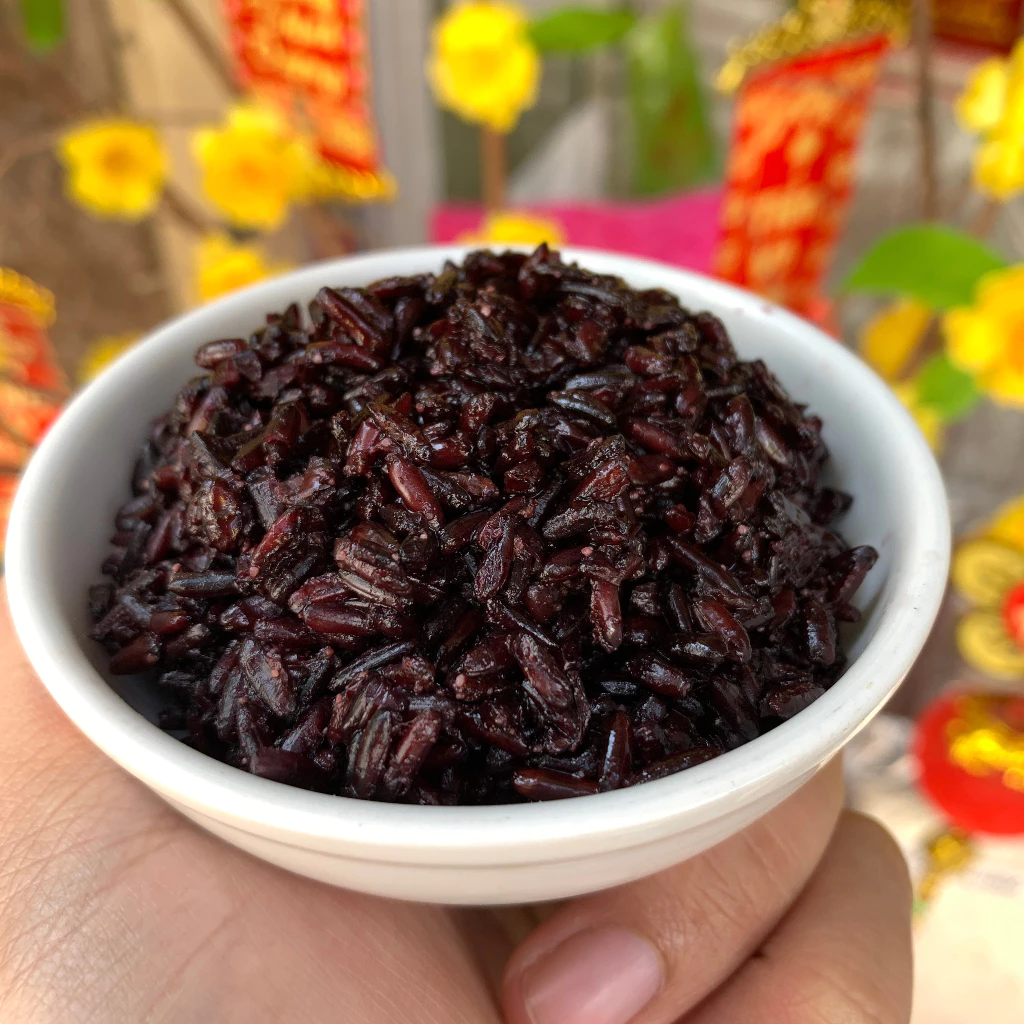 Gạo Nếp Cẩm Nếp Than hút chân không túi 1kg - Thơm ngon dẻo ngọt, tốt cho tim mạch, làm sữa chua nếp cẩm - 3