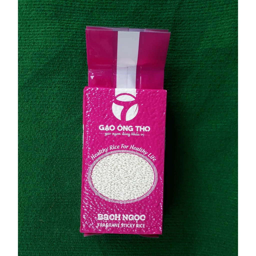 Gạo Nếp Bắc Bạch Ngọc Túi 1Kg - Gạo Ông Thọ - Nếp cái hoa vàng, Hạt tròn đều, cơm dẻo mềm - 2
