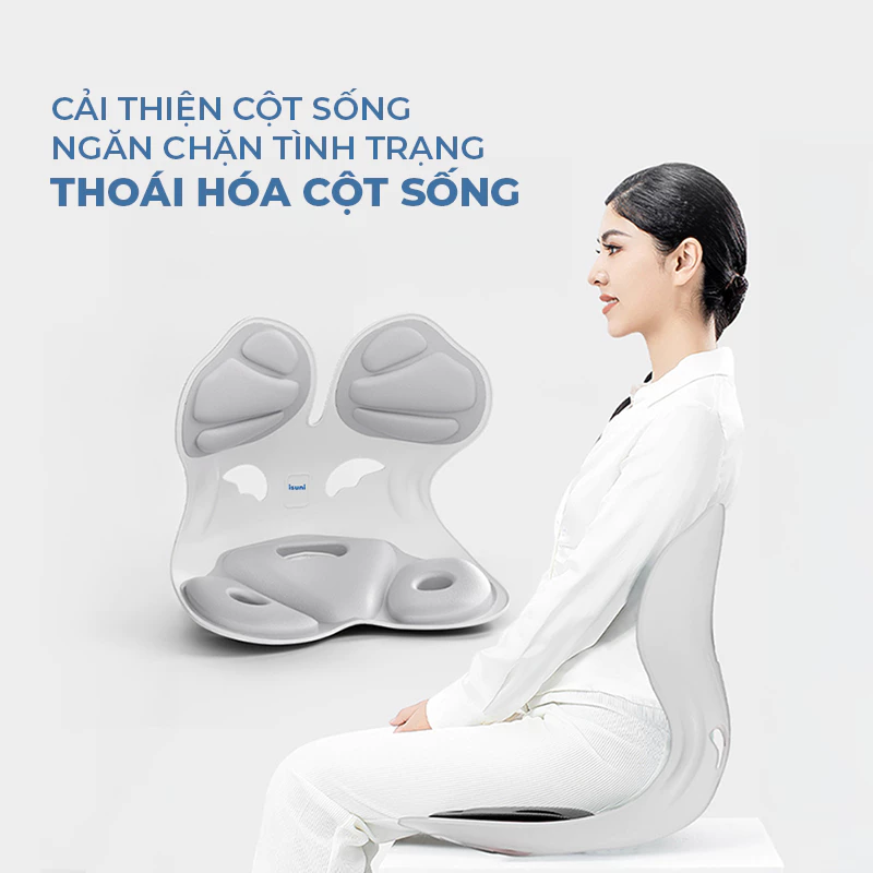 Ghế ISUNI BẢN ĐẶC BIỆT Ghế Tựa Lưng Chống Gù Ghế Công Thái Học Ứng Dụng 4 Sáng Chế Giảm Đau Mỏi Lưng - 2
