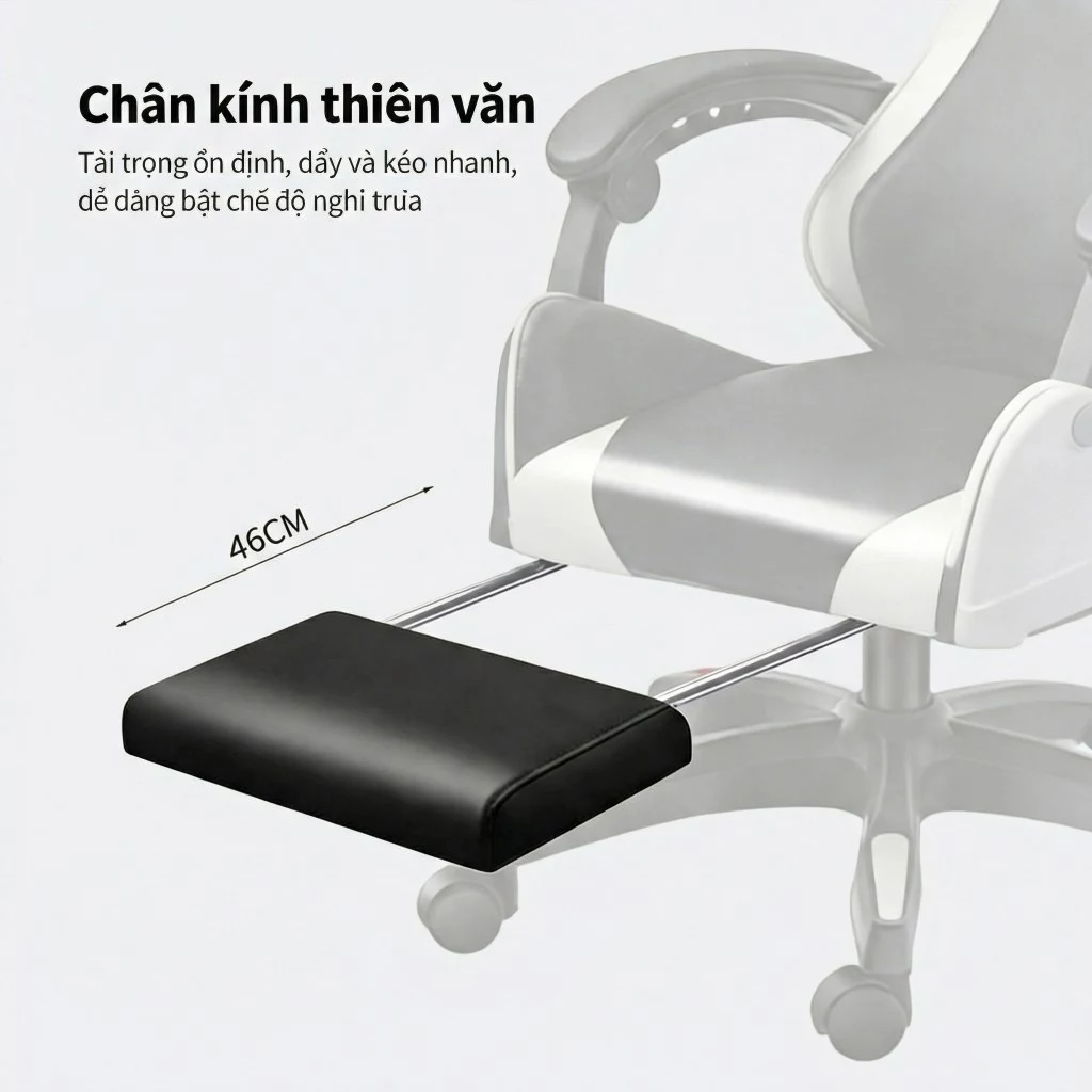 VOVOVA Ghế Gaming thiết kế ghế công thái học chuẩn tư thế 2 gối hỗ trợ bảo vệ cột sống ghế xoay văn phòng - 4
