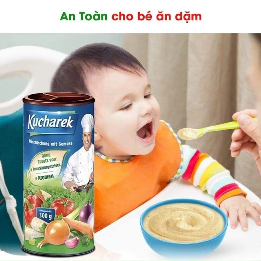 Hạt nêm rau củ hữu cơ Kucharek Đức - Hạt nêm ăn dặm cho bé từ 6 tháng tuổi, hạt nêm ăn chay, ăn kiêng