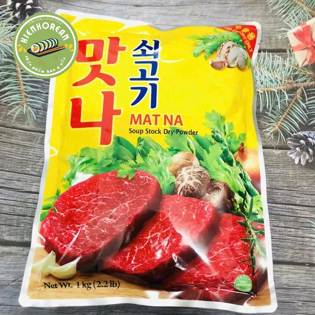 Hạt nêm bò Matna, Bột nêm bò Matna Hàn Quốc 2kg / nêm dasida / nêm jinQook