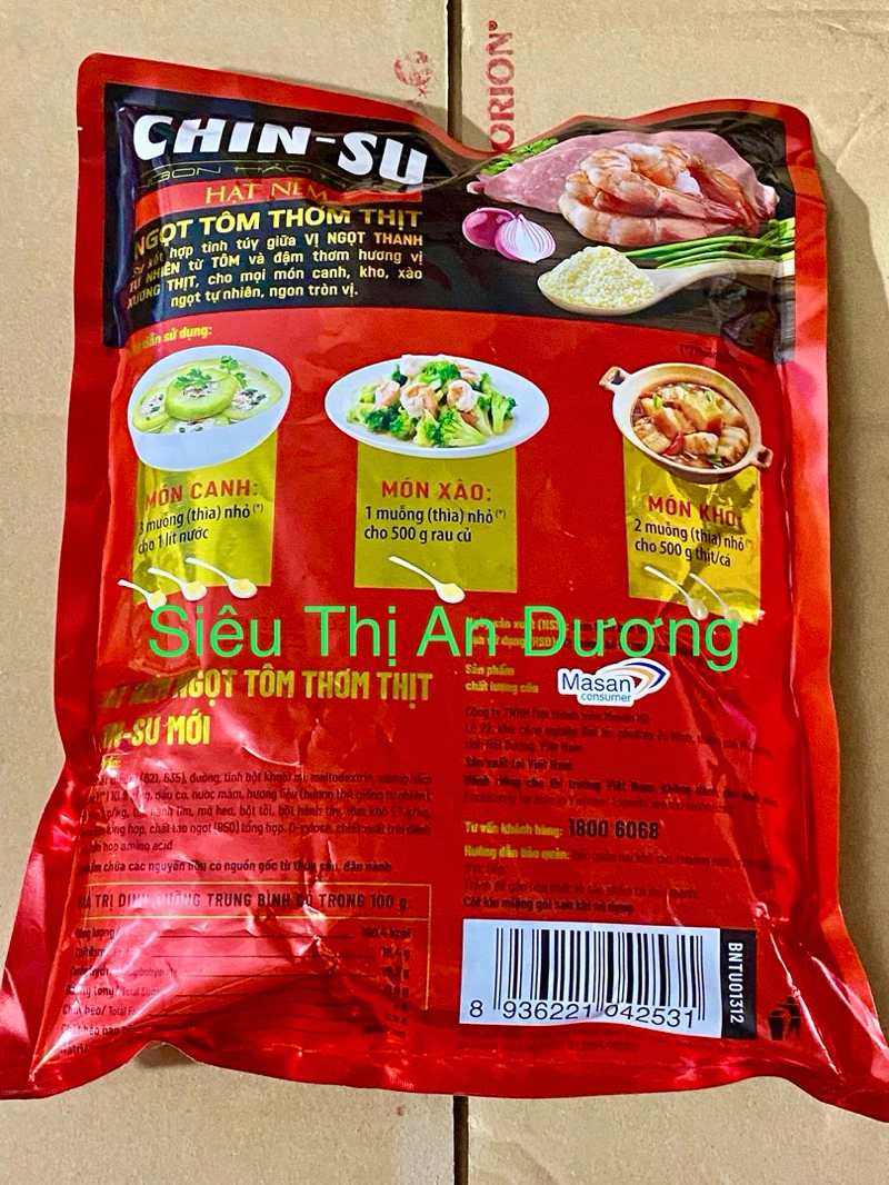 [Chính Hãng] Hạt Nêm Chinsu 1.8kg / 900 gram. Hạt nêm Chinsu tôm và thịt [ DATE MỚI] - 2