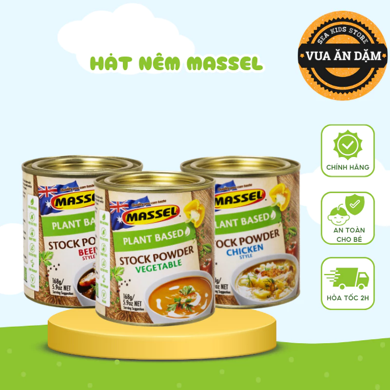 (Tổng Hợp Gia Vị) Bột Nêm Rau Củ cho bé Kodomo-Anpaso-Mămmy / Hạt nêm Massel đủ vị của Úc cho bé