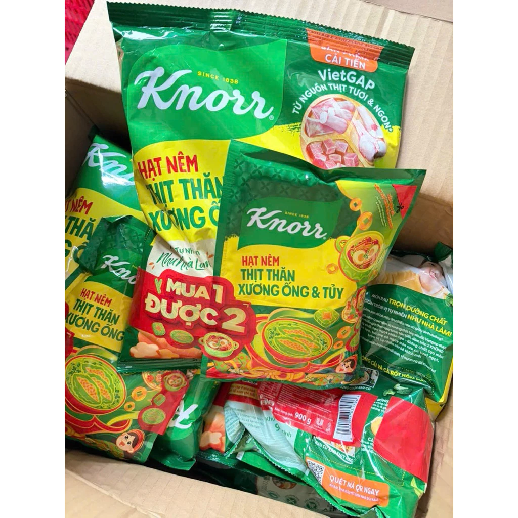 Mua 1 tặng 1 Hạt Nem Knorr xương thịt 900g + tặng Hạt Nêm 136gr