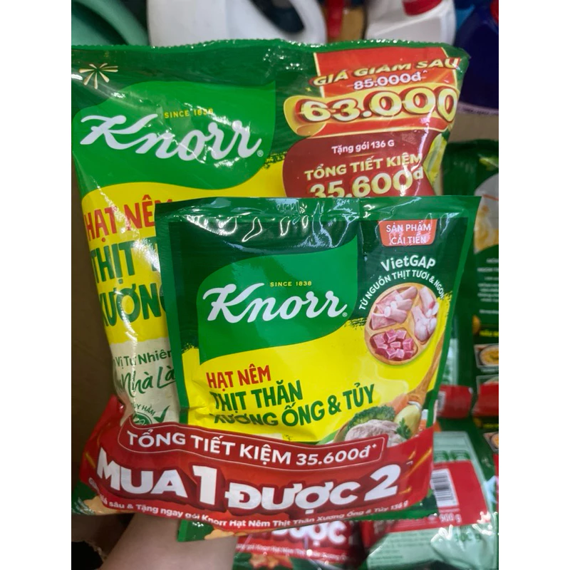 Mua 1 tặng 1 Hạt Nem Knorr xương thịt 900g + tặng Hạt Nêm 136gr - 2